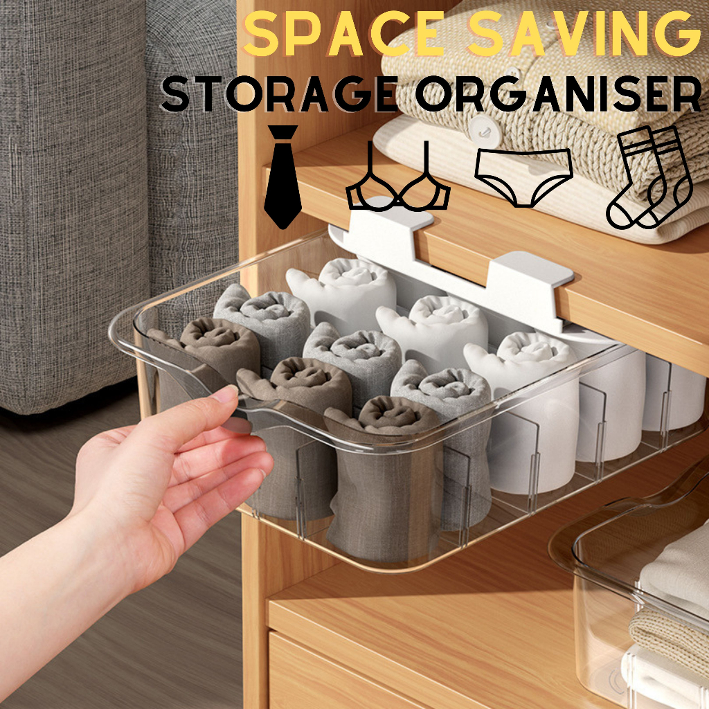 Storage Organiser Drawer for Underwear Bra Socks Panties with Partition