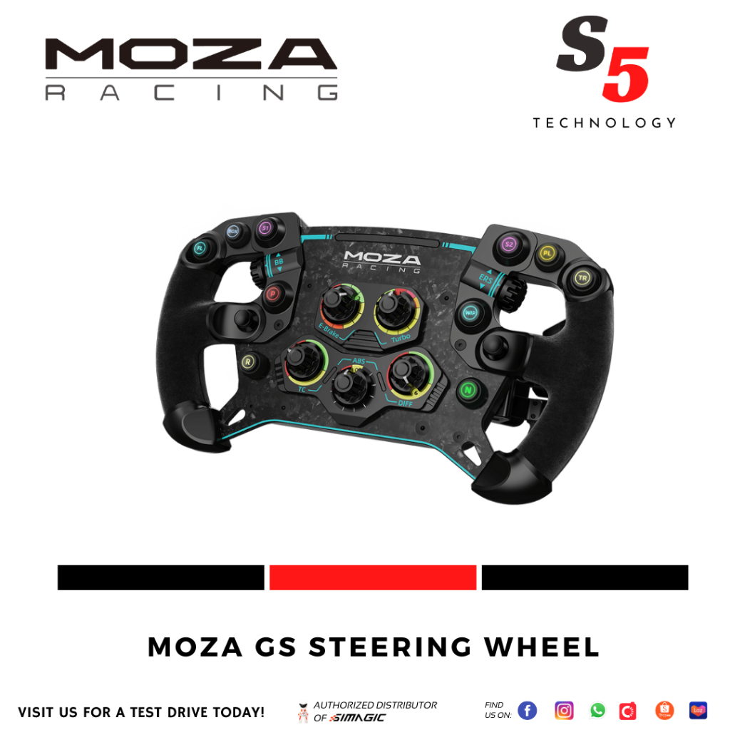 MOZA GS Steering Wheel / GS V1 Alcantara / GS V2 Steering Wheel Leather ...