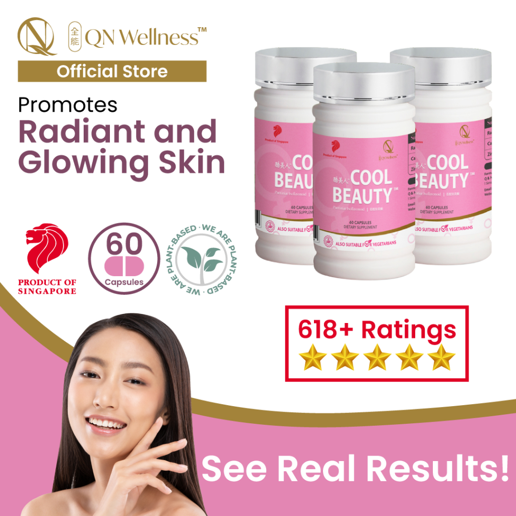 [Super Value Pack] QN Wellness - Cool Beauty™ - 100% Plant Based - 60 Capsules x 3 Boxes