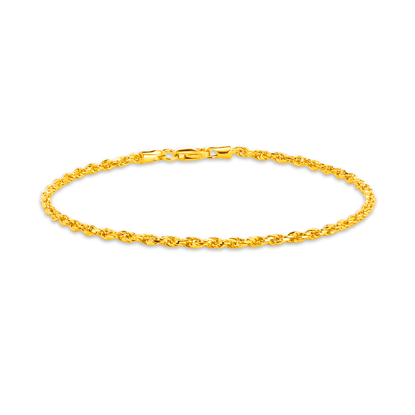 SK Jewellery SK 916 Hollow Rope Gold Bracelet