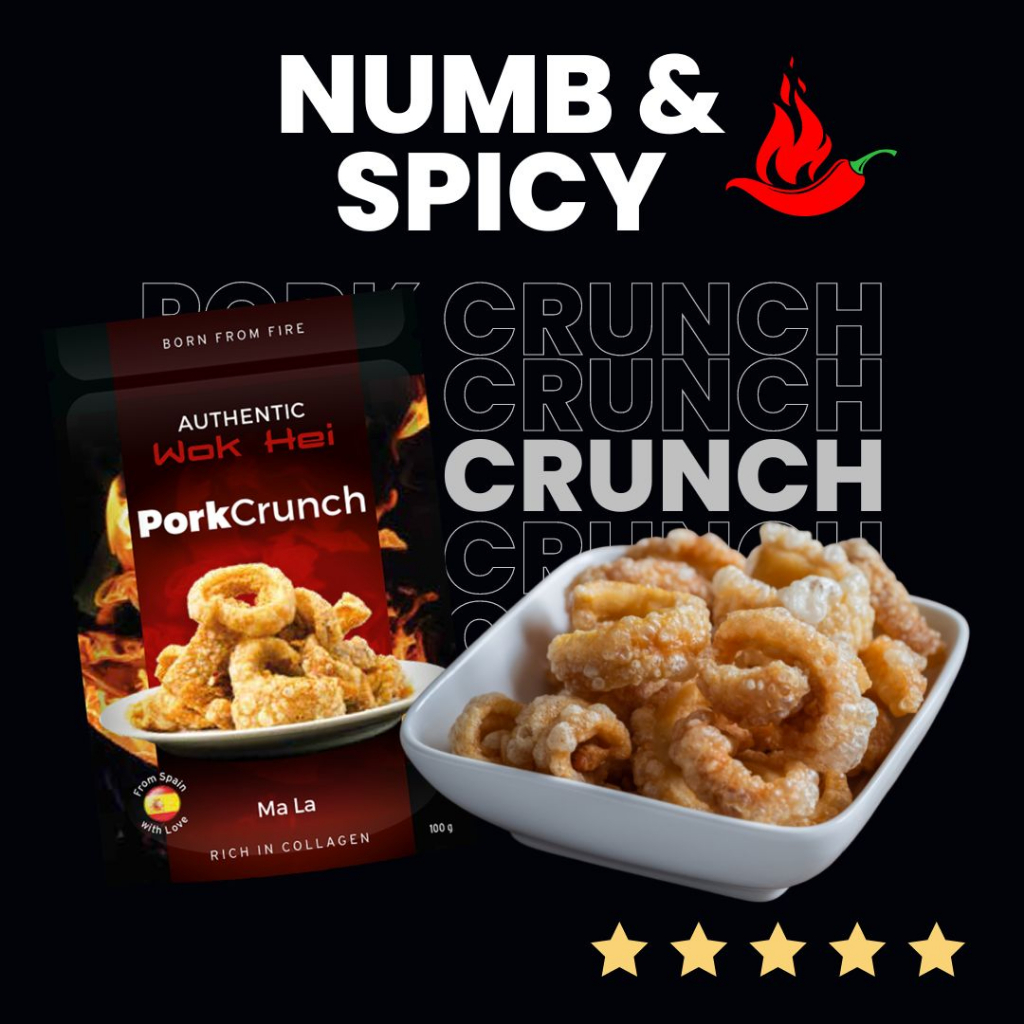 [READY STOCK] Pork Crunch Wok Hei Originals Ma La Flavour 100g - Pork ...