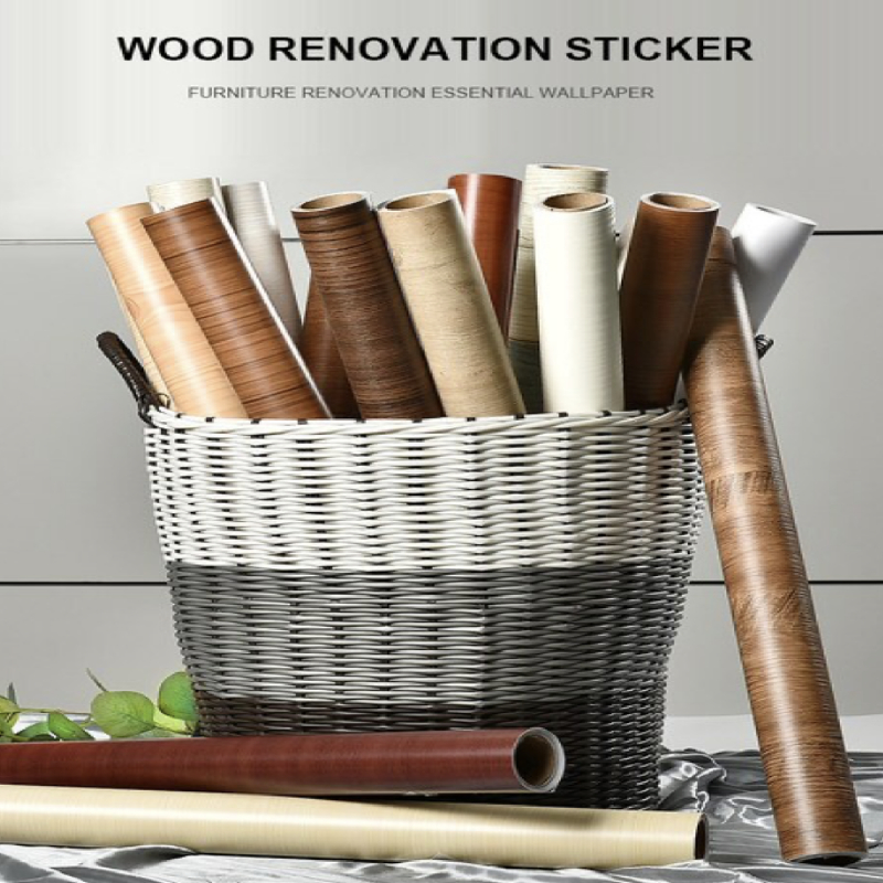 SelfAdhesive Wallpaper Wood Grain PVC Tabletop Renovation Stickers