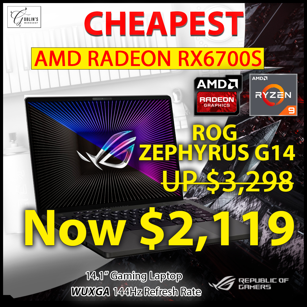 Asus ROG Zephyrus G14 GA402 | RX6700S | Ryzen 7 6800HS | Ryzen 9 6900HS | 14.1