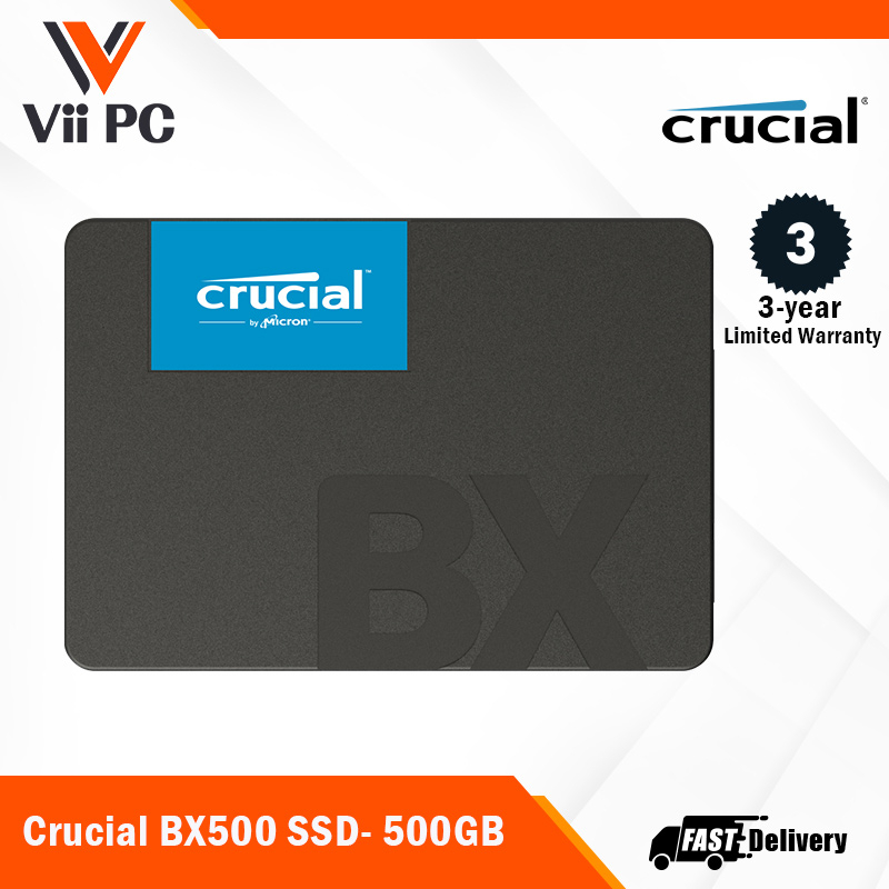 Crucial BX500 2.5 SATA SSD ( 240GB / 500GB / 1TB / 2TB), Internal