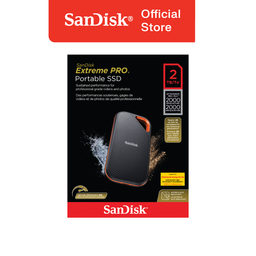 Sandisk Extreme Pro Portable Ssd V2 Shopee Singapore 4769