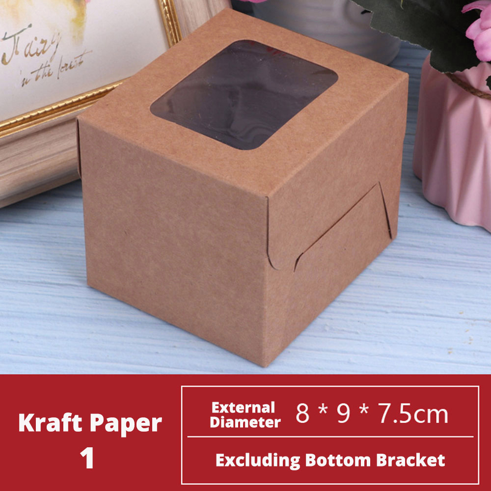 【SG】2 Slots Cake Box with Window 4 Slots Muffin Box Cookie Box Cupcake