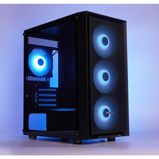 Neotez DEUS Black Micro-ATX Tower Chassis / MATX Case with 4x ARGB Fans ...