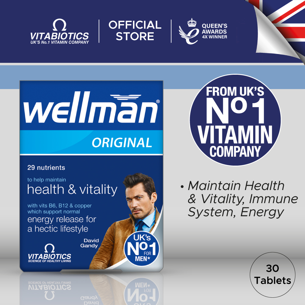 Vitabiotics Wellman Original Multivitamin with Siberian Ginseng 30s[EXP:31/12/23]