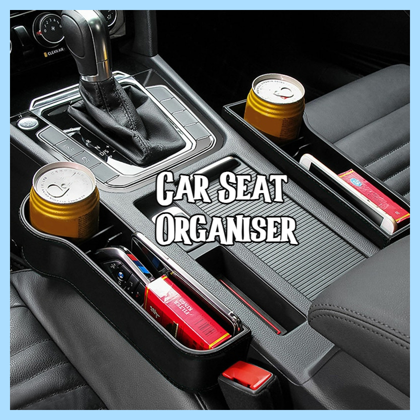 ✅ [SG] Car Seat Organiser Storage/ Car Seat Gap Slot Storage For Cup Bottle Handphone Card Key Cigarette Lighter