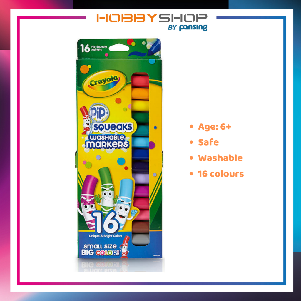 Crayola Pip-Squeaks Washable Markers - 16/Pack 