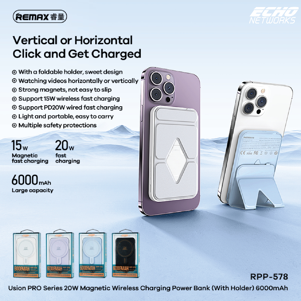 [Remax] Magnetic 6000/10000mah Wireless Power Bank | Shopee Singapore