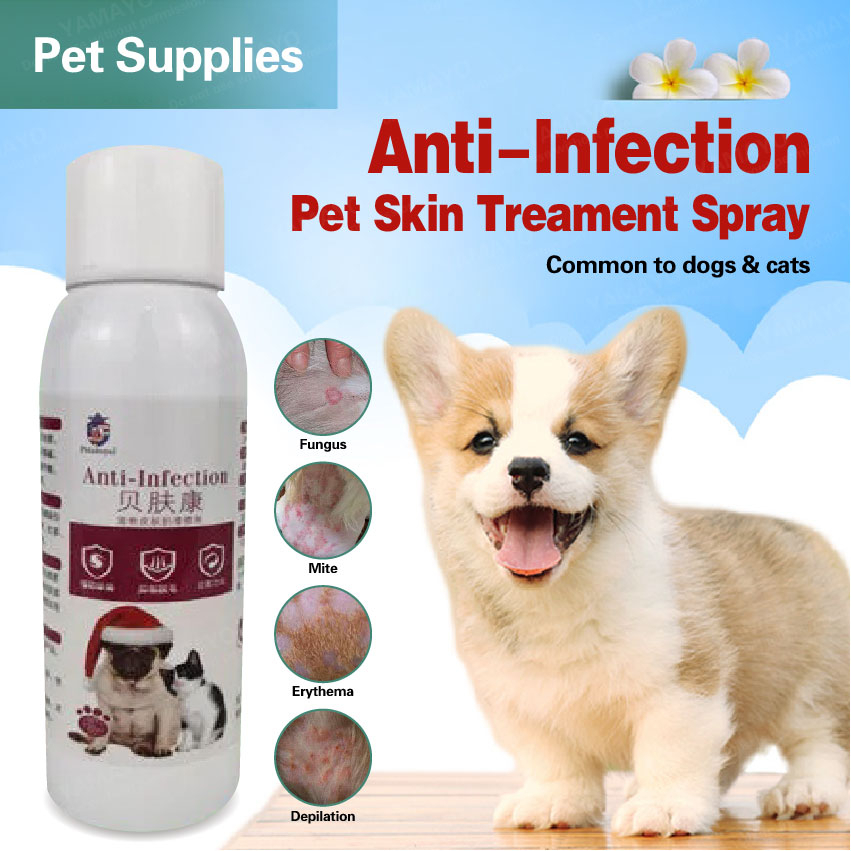 Antiinfection Pet Skin Treatment Spray Dogs Cats Ringworm Topical