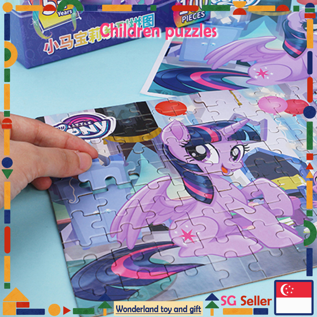 ?SG TOY?Wooden Puzzle Cartoon Jigsaw Puzzle With Metal Tin Case Early Educational Learning Toy Birthday Gifts For Kids