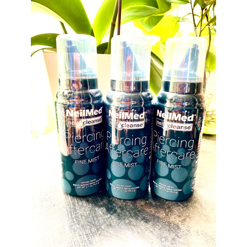 Set of 3 Neilmed Saline Piercing Aftercare Spray. Expiration date 2026