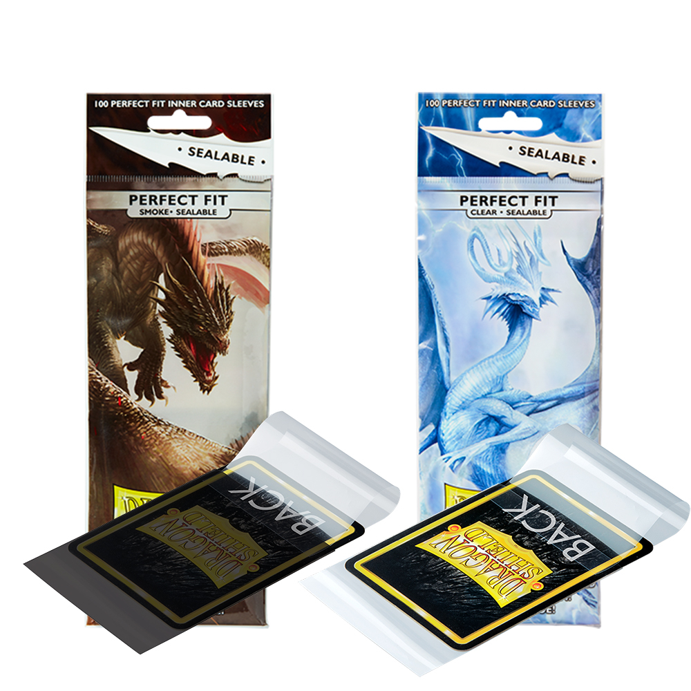 Dragon Shield 100 - Standard Size - Perfect Fit Sealable - Double Sleeving  Inner Sleeves Deck Protector Sleeves