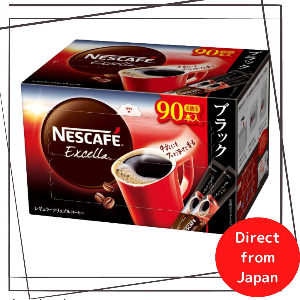 Nescafe Excella Stick Black 90P Product Coffee stick instant coffee Large capacity from Japan
