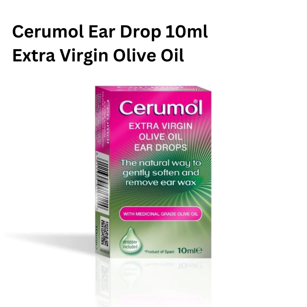 Cerumol Medicinal Grade Ear Drops 10ml w/ Extra Virgin Olive Oil Ear