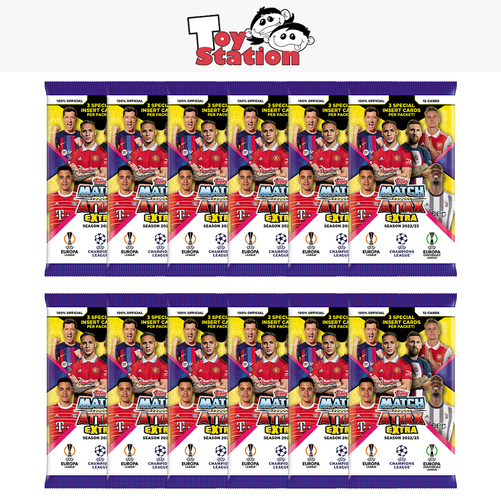 Topps Match Attax Extra UCL 2022/2023 Booster Pack (Bundle of 12