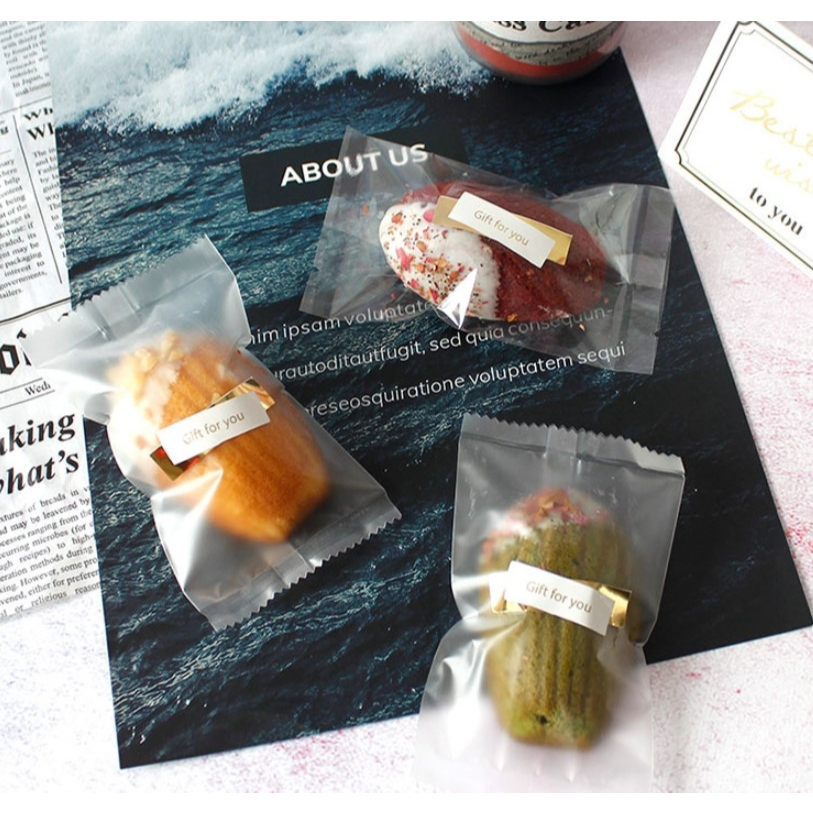 🇸🇬 (100pcs wrapper) madeleine financier wrappers cookie bag pasty ...
