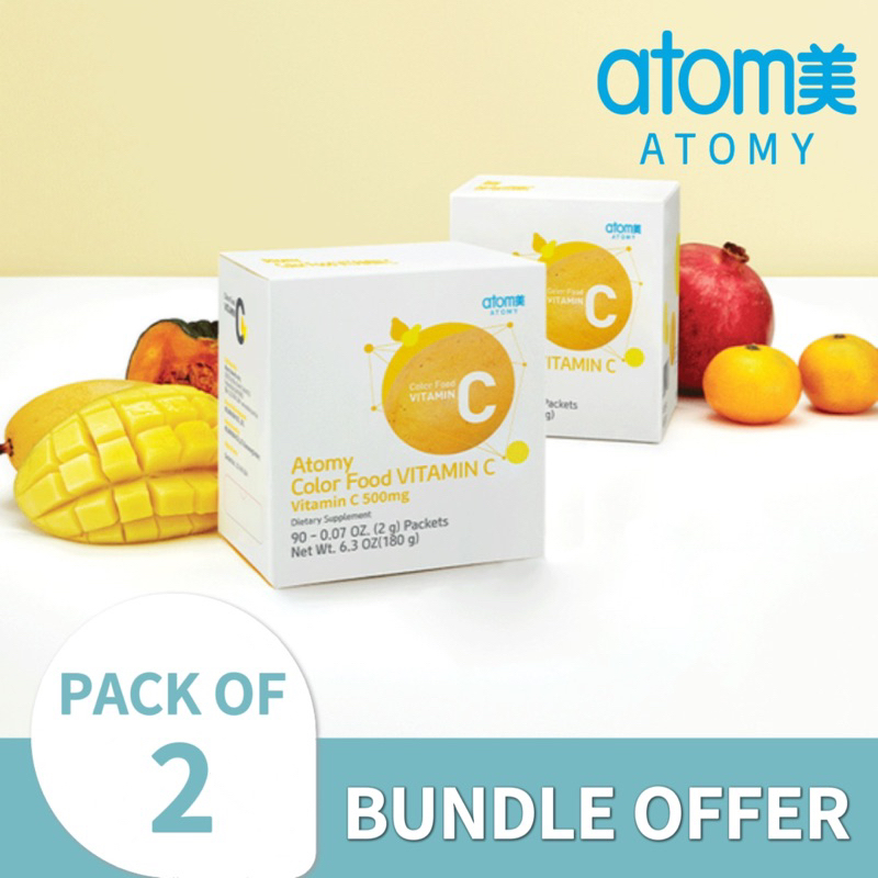 Atomy Color Food Vitamin C Dietary Supplement (500mg) - 90packets ...