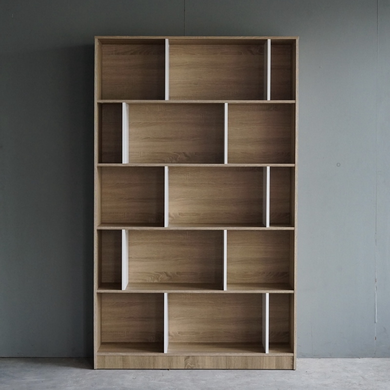 VHIVE Princeton 1.2m Bookcase (120cm Oak Storage Cupboard Divider