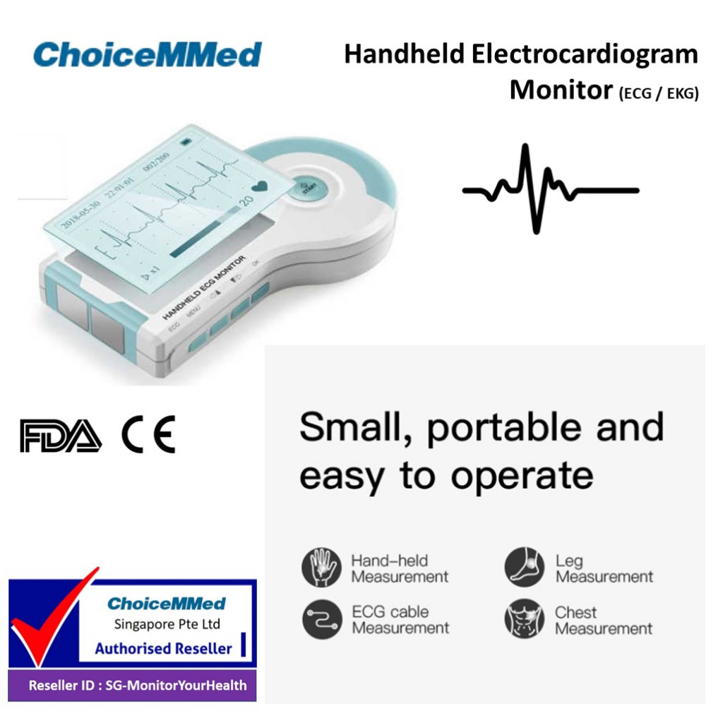 Electrocardiogram Portable Handheld ECG / EKG Monitor ChoiceMMed ...