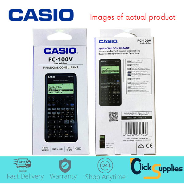 Casio FC 100V FC100V Financial Calculator FC 100V V2 2nd Edition For Business Finance Accounting Real Estate Shopee Singapore