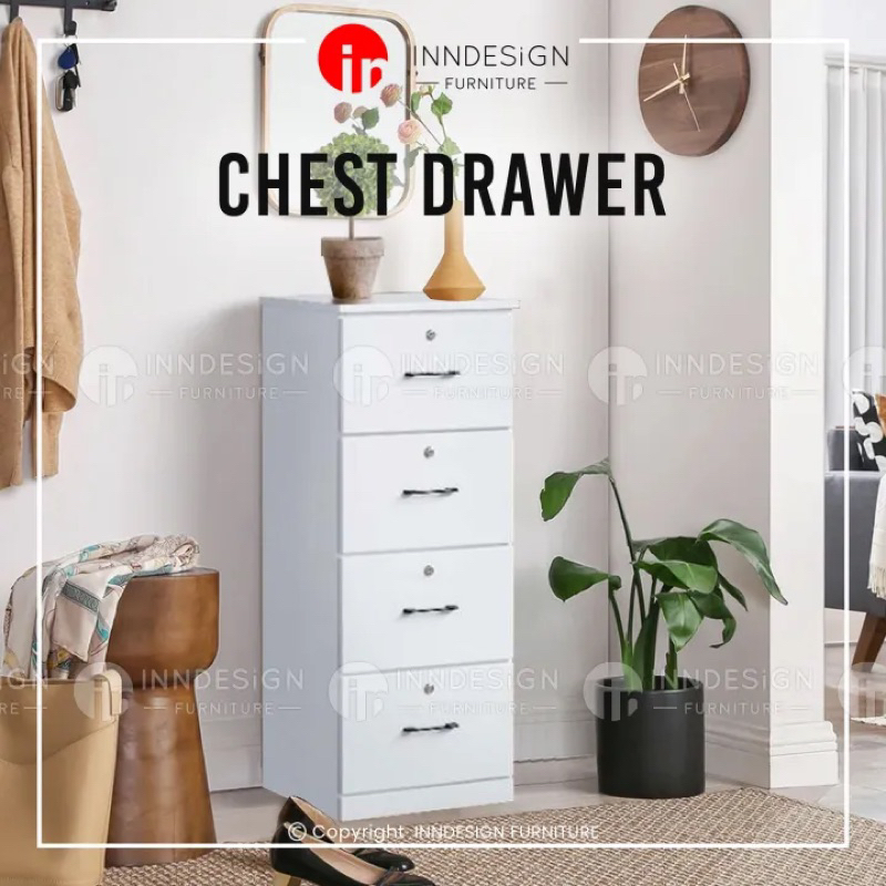 [READY STOCK] H102CM Tall Chest Drawers With Handle / Storage Drawer ...