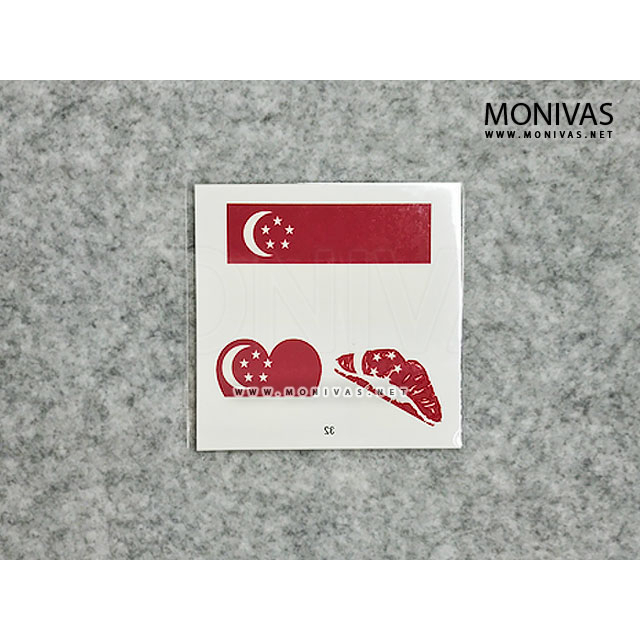 (8pcs) Team Singapore National Flag Temporary Tattoo NDP Party Body ...