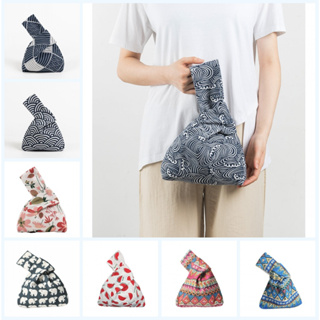 Checkerboard Round Dot Heart Handmade Knitted Handbag Korean Women Mini  Knot Wrist Bag Tote Bag Student Reusable Shopping Bags - AliExpress
