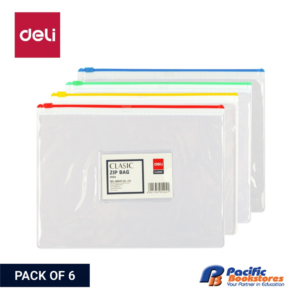 Deli D5524 A5 Zip Lock Bag (Pack of 6) Shopee Singapore