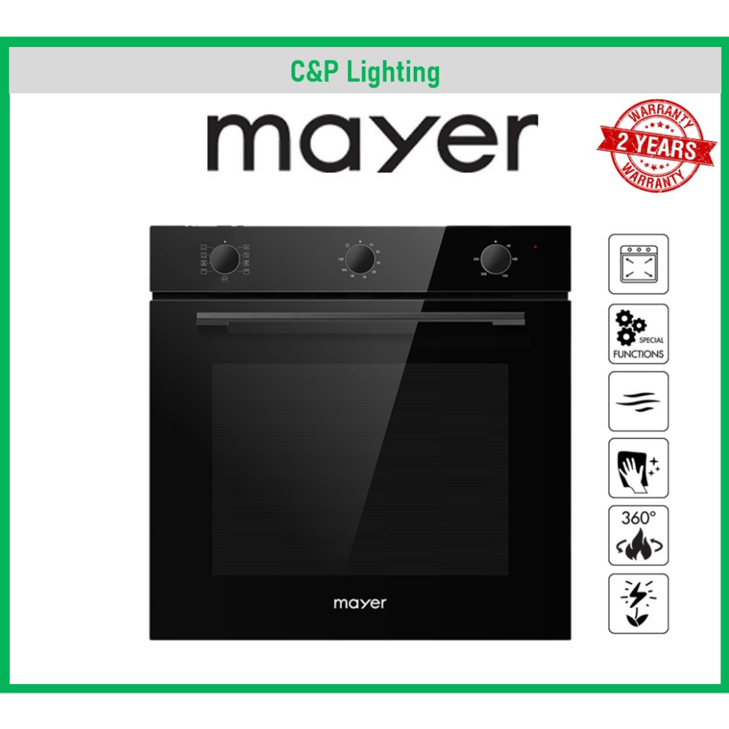 Mayer 60cm 75L Builtin Oven with Smoke Ventilation System MMDO8R