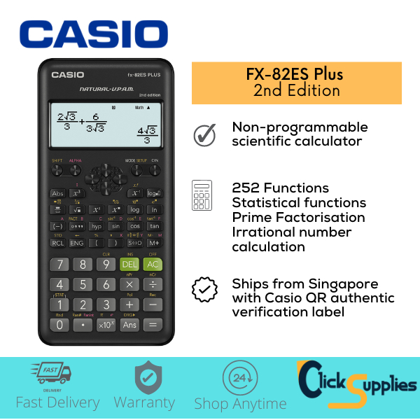 CASIO FX-82ES Plus 2nd Edition Scientific Calculator -  Scientific