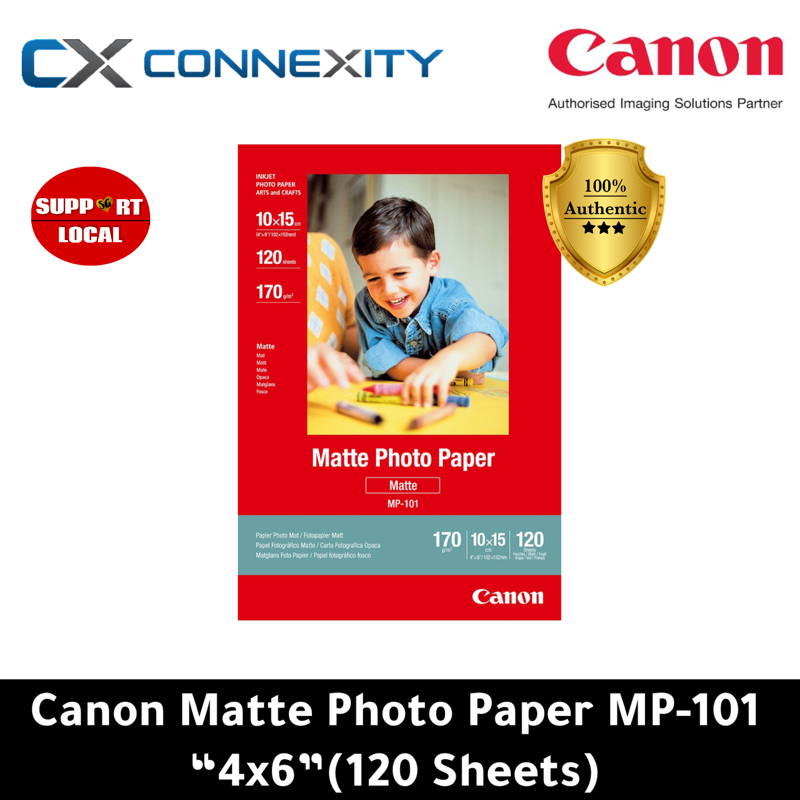 Canon Matte Photo Paper MP101 4R (120 Sheets) Shopee Singapore