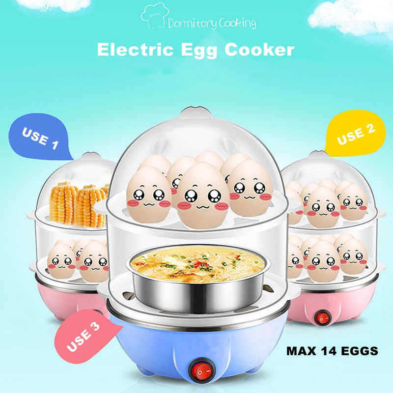 [SG Stock]🔥 2 Layer Egg Cooker MultiFunction Automatic Safe Poweroff