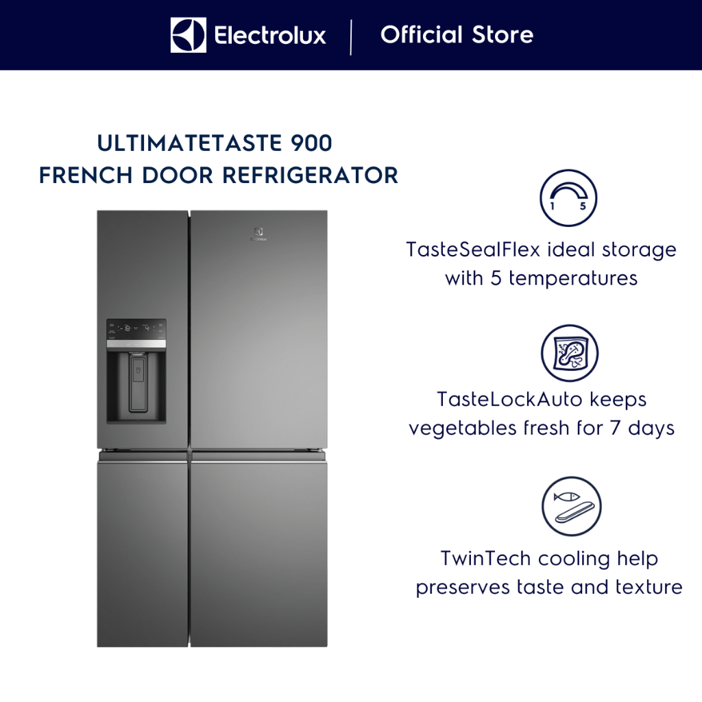 Electrolux EQE6879A-B UltimateTaste 900 French Door Refrigerator With 2 ...