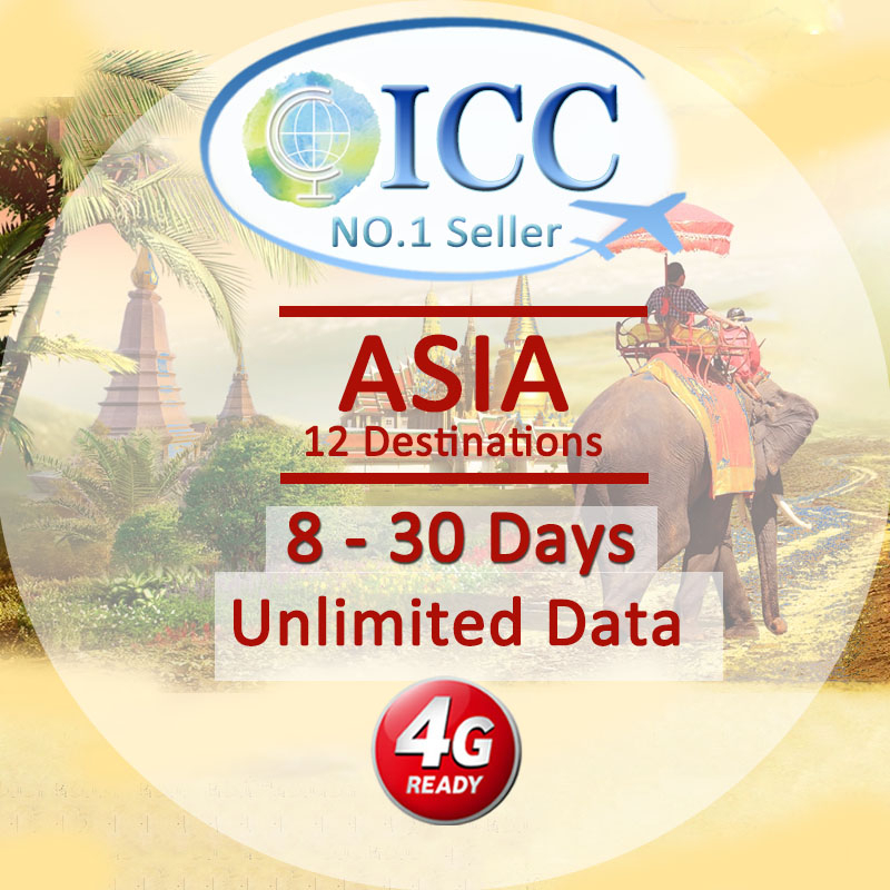 ICC_Asia 5-30 Days Unlimited Data SIM Card | Shopee Singapore