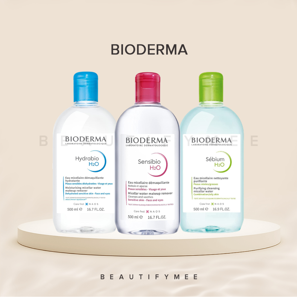 Bioderma Micellar Water Makeup Remover (Sensibio H2O, Sebium H2O