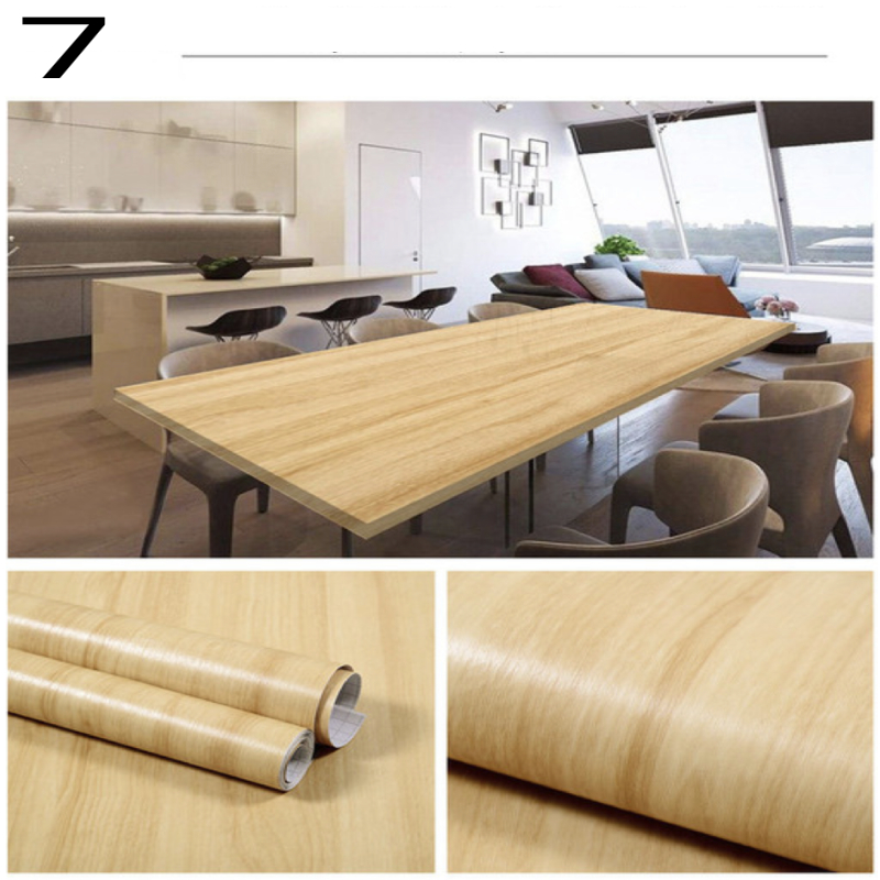 SelfAdhesive Wallpaper Wood Grain PVC Tabletop Renovation Stickers