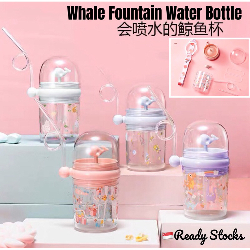 [SG Ready Stocks] Fountain Whale Water Bottle Kids Adults Drinking ...