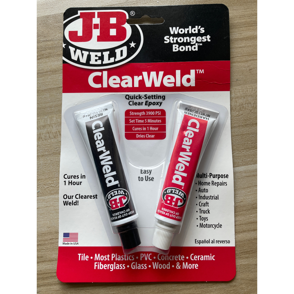 JB 8212 Clear Weld Quick Setting Clear Epoxy 2 0z Metal Adhesive