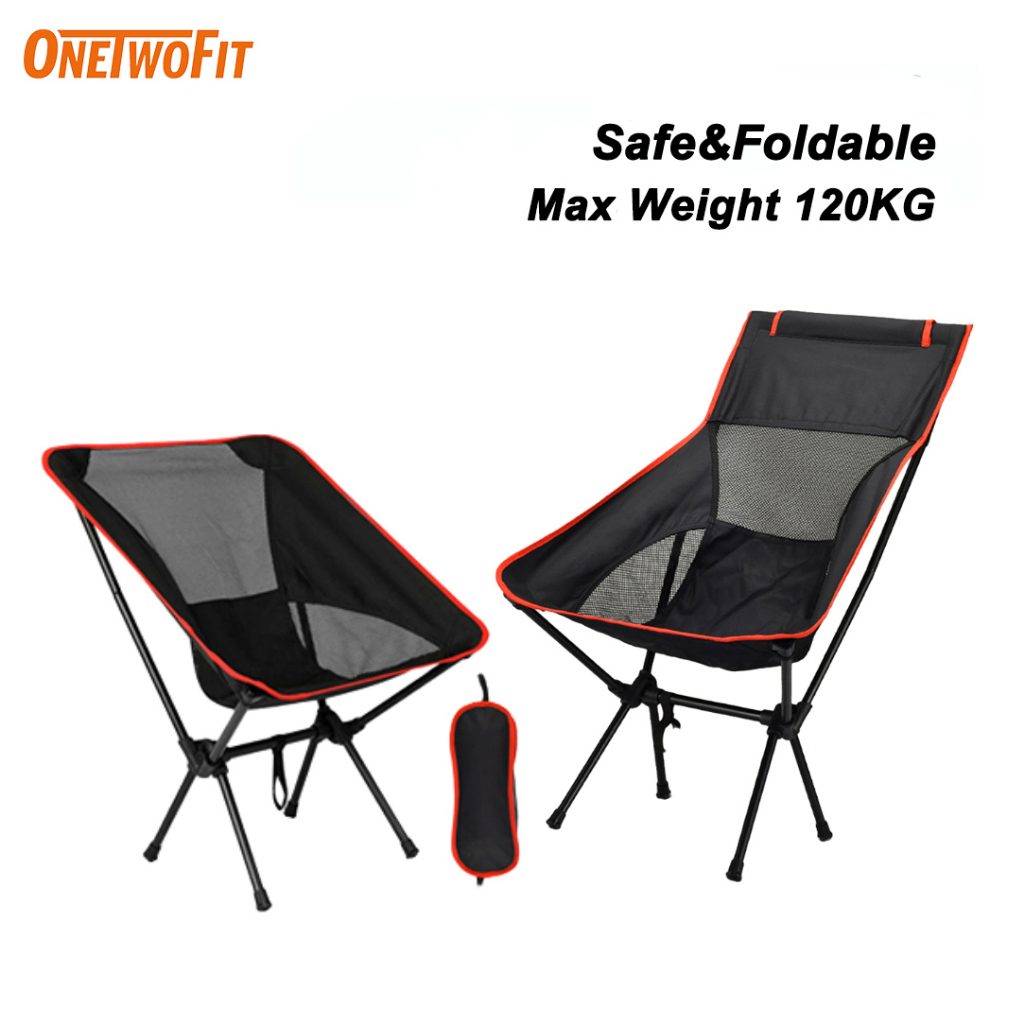 Camping Chair Foldable Outdoor Folding Beach Picnic Portable