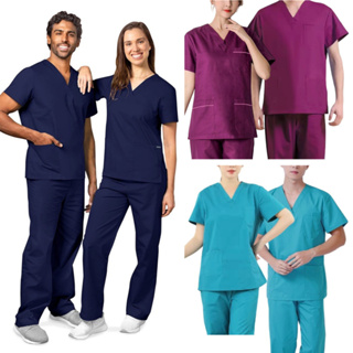 Medical Nursing Scrub Summer UNIFORMS Men Women Unisex Top Blouse