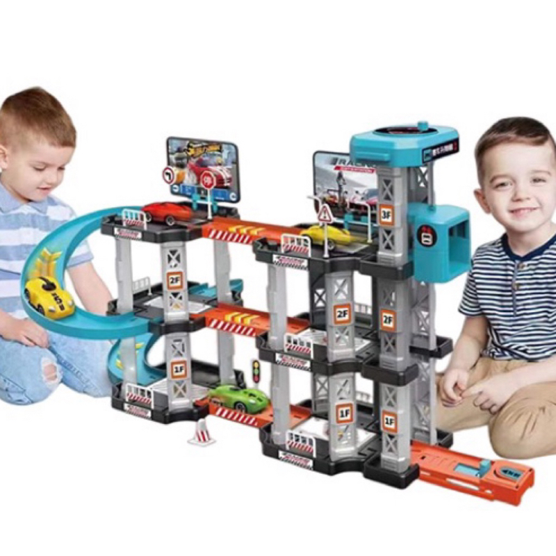 78 pcs Three-Dimensional Track Car Car Parking Lot Children Boys Toys ...