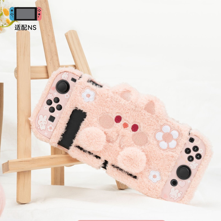 GeekShare Nintendo Switch/OLED Case New Cute Bear Plush Nintendo