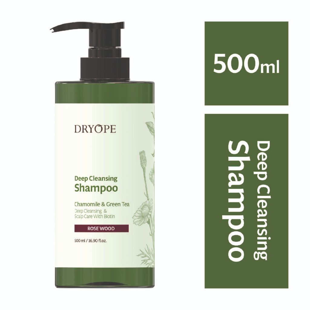 DRYOPE Rose Wood Deep Cleansing Shampoo 500ml with Chamomile & Green