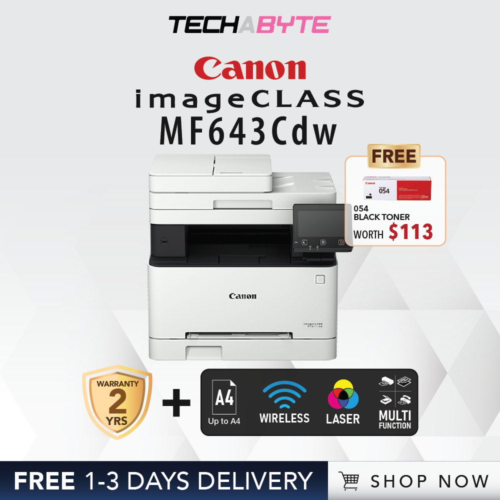 Canon imageCLASS MF643Cdw Multifunction Duplex Wireless Colour Laser ...