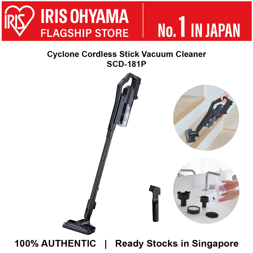 IRIS Ohyama SCD-181P Cyclone Cordless Stick Vacuum Cleaner