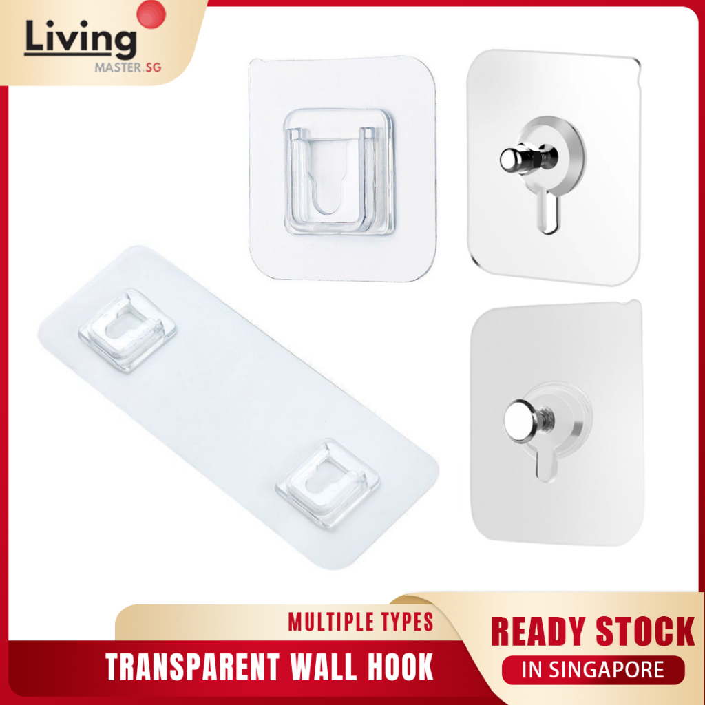 10pcs Strong Self-adhesive Wall Hooks Reusable Seamless