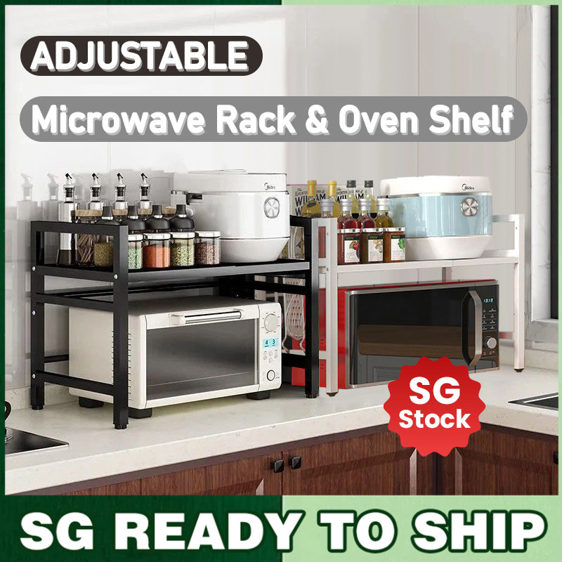 Microwave Rack Adjustable Oven Rack Kitchen Organiser Kitchen